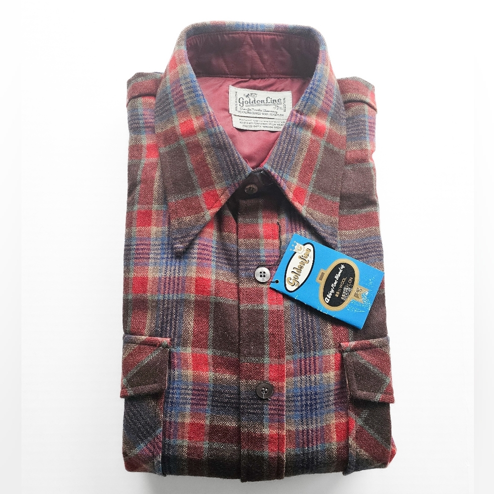 Golden Line Vintage Wool Button Up Size XL